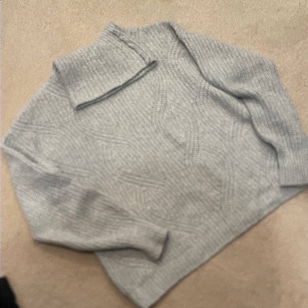 Cozy Gray Knit Sweater